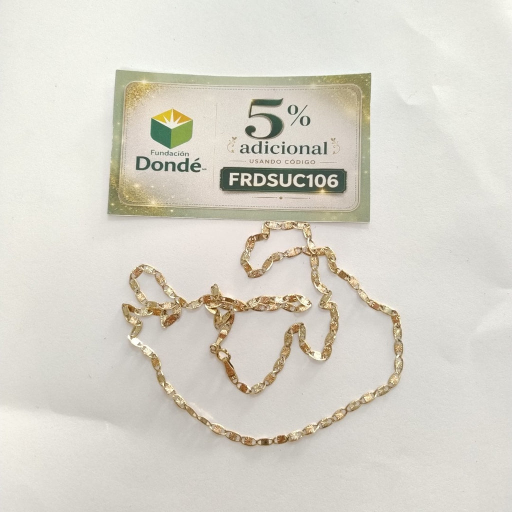 CADENA ORO, ORO COMBINADO 10 K 4.3 GRMS (SEMINUEVO)