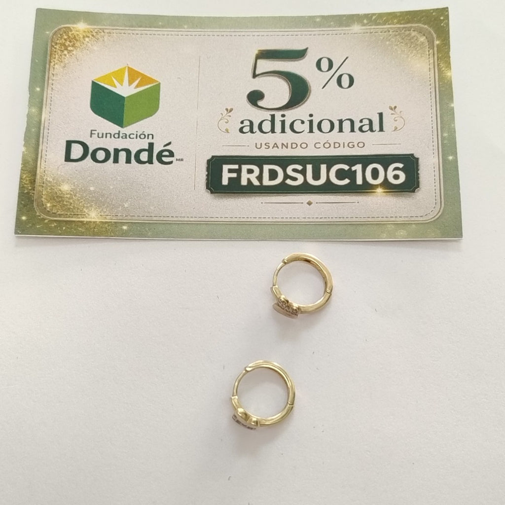 ARRACADAS PAR ORO 10 K 1.4 GRMS (SEMINUEVO)
