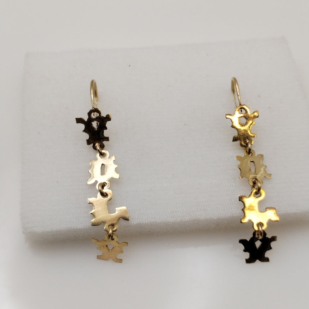 ARETES PAR ORO 10 K 3.3 GRMS (SEMINUEVO)