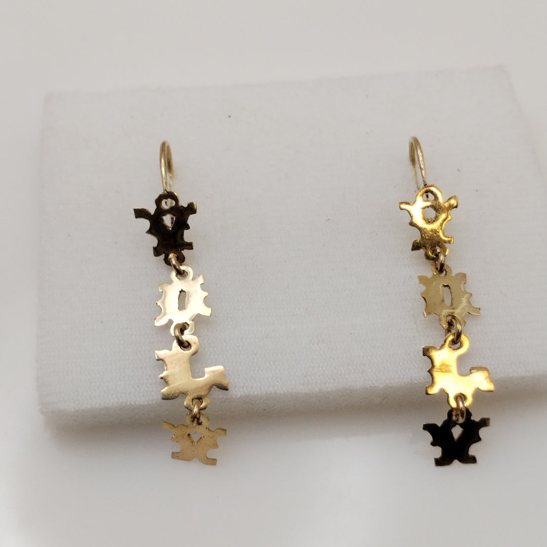 ARETES PAR ORO 10 K 3.3 GRMS (SEMINUEVO)
