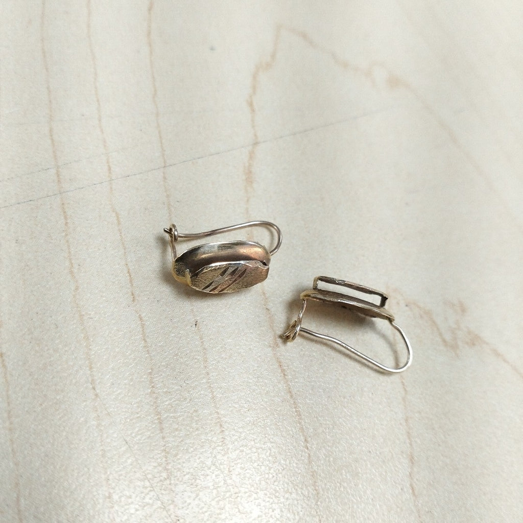 ARETES PAR ORO COMBINADO 10 K 1.4 GRMS (SEMINUEVO)