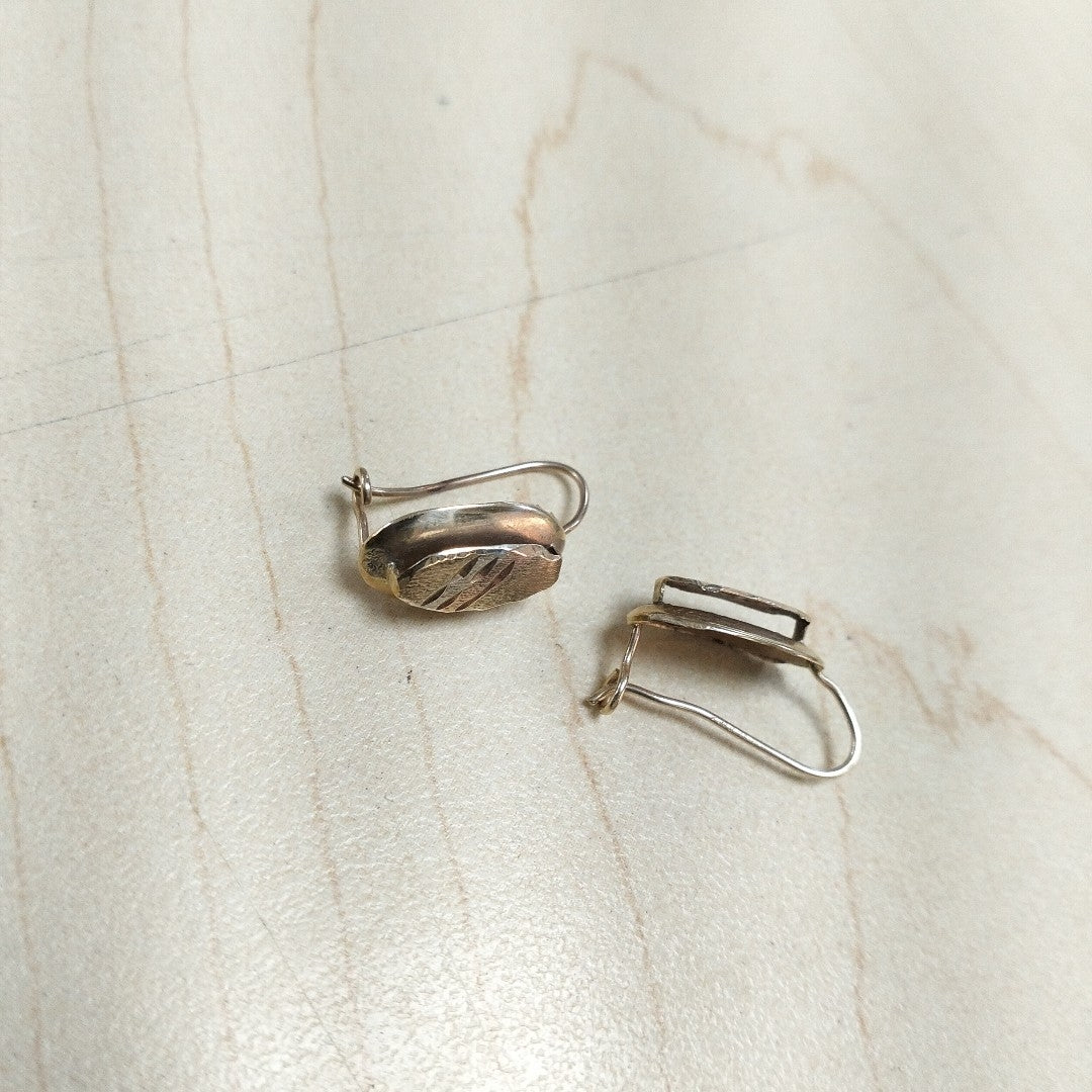 ARETES PAR ORO COMBINADO 10 K 1.4 GRMS (SEMINUEVO)