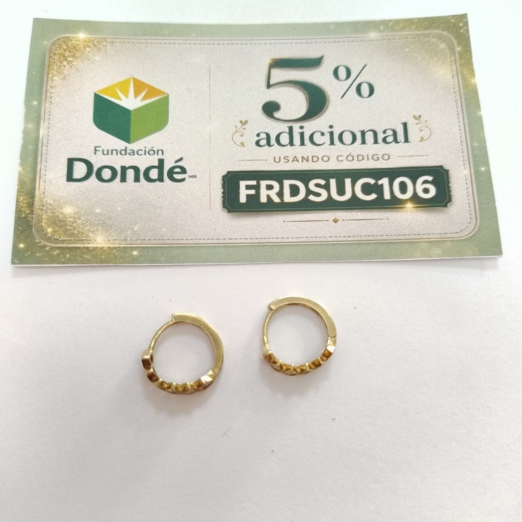 ARRACADAS PAR ORO 10 K 1.4 GRMS (SEMINUEVO)