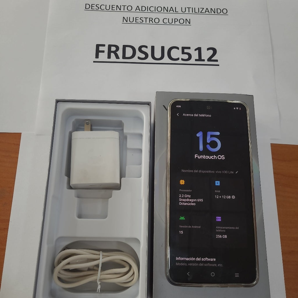 CELULAR VIVO V30 LITE V2314 (2023) 256 GB 12 GB RAM (SEMINUEVO)