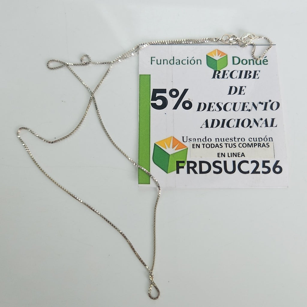 CADENA ORO,ORO BLANCO 14 K 2,00 GRMS (SEMINUEVO)