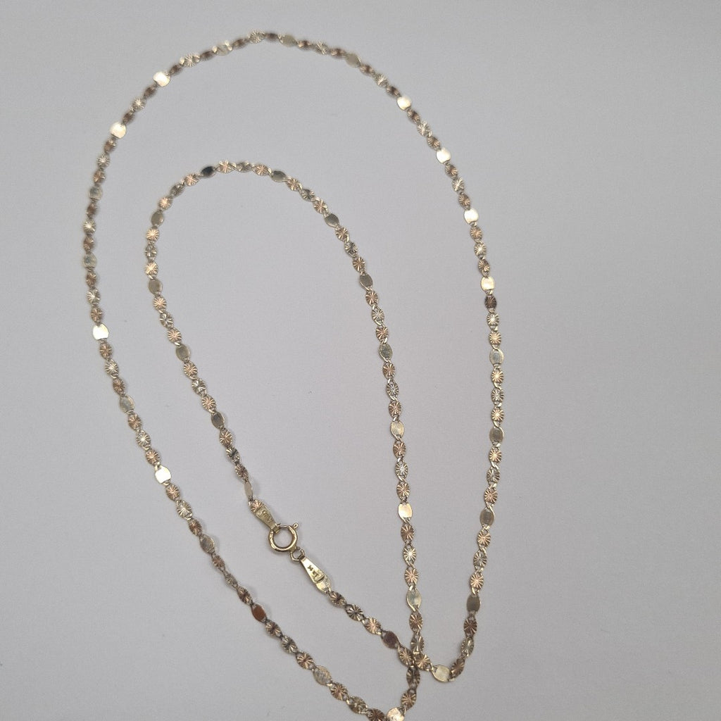 CADENA ORO,ORO COMBINADO 14 K 1,40 GRMS (SEMINUEVO)
