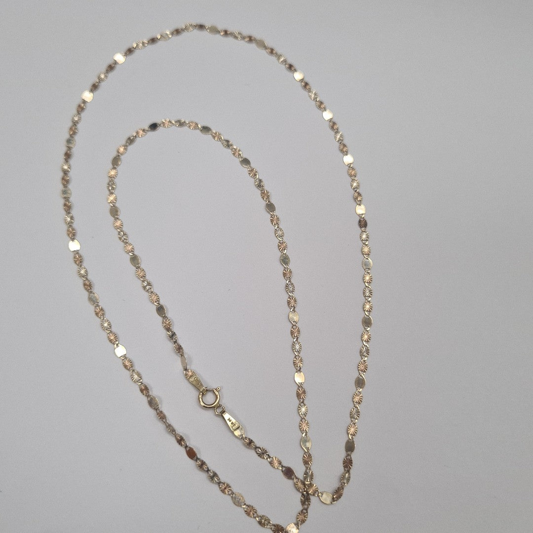 CADENA ORO,ORO COMBINADO 14 K 1,40 GRMS (SEMINUEVO)