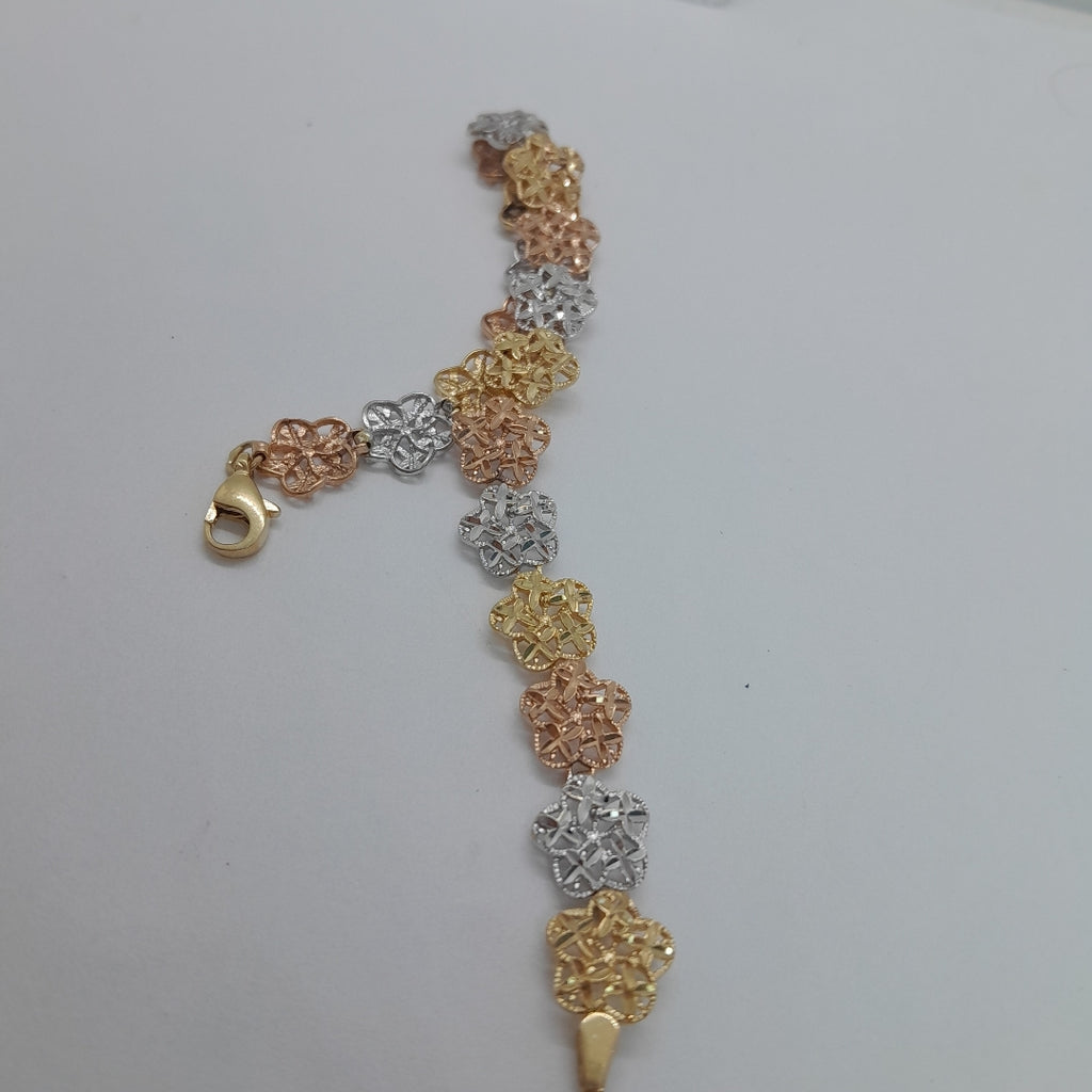 PULSERA ORO COMBINADO 10 K 3,10 GRMS (SEMINUEVO)