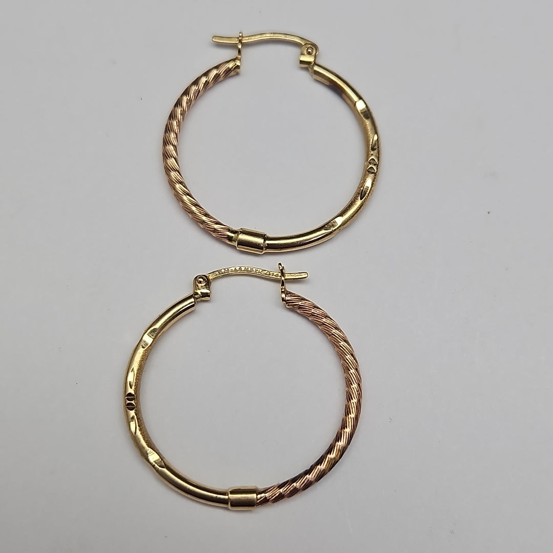ARRACADAS PAR ORO 14 K 3,00 GRMS (SEMINUEVO)