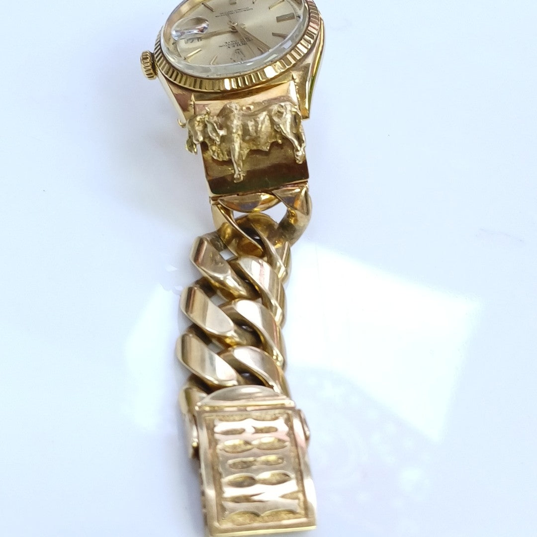 RELOJ CAJA Y PULSO ORO ORO 16K 202.2 GRMS (SEMINUEVO)
