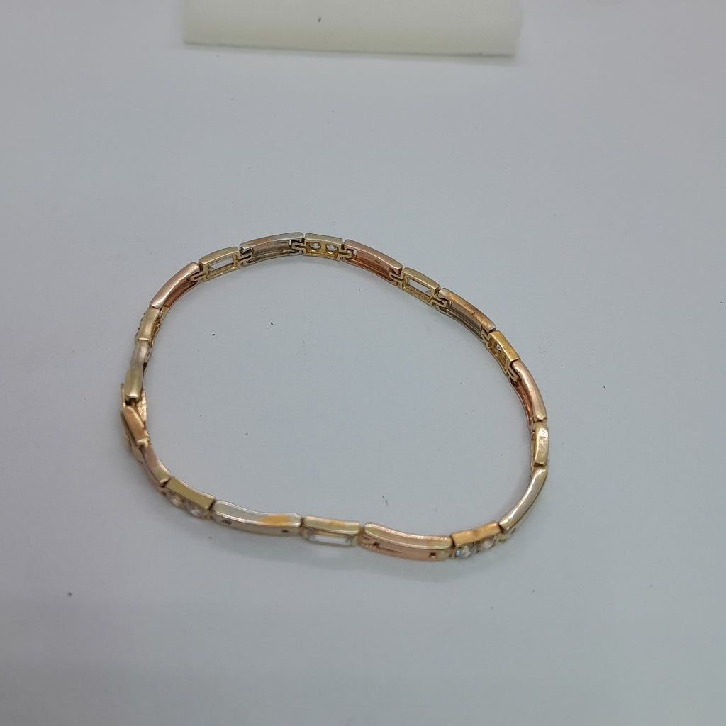 PULSERA ORO COMBINADO 10 K 11,00 GRMS (SEMINUEVO)