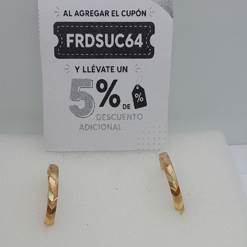 ARRACADAS PAR ORO 14 K 2,00 GRMS (SEMINUEVO)