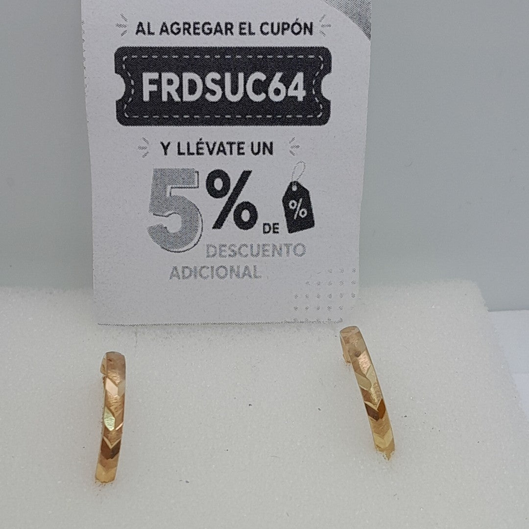 ARRACADAS PAR ORO 14 K 2,00 GRMS (SEMINUEVO)