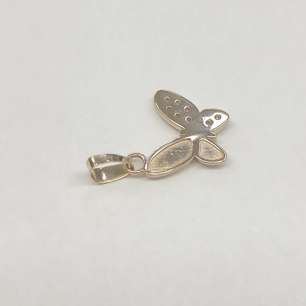 DIJE MARIPOSA CON CIRCONIAS 10K 0.9 GR (NUEVO)