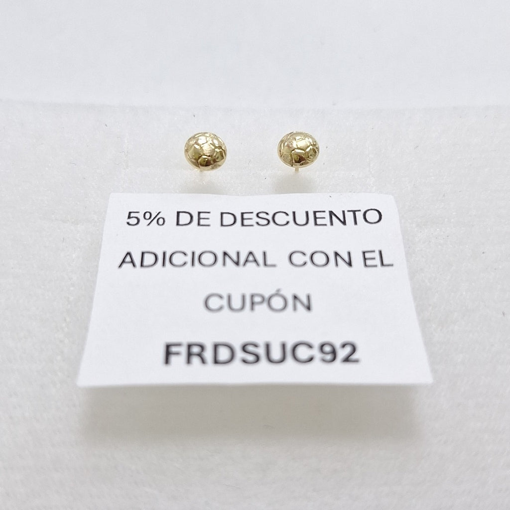BROQUELES BROQUEL FIG BALON DE FUTBOL 14K 0.2387 GR (NUEVO)