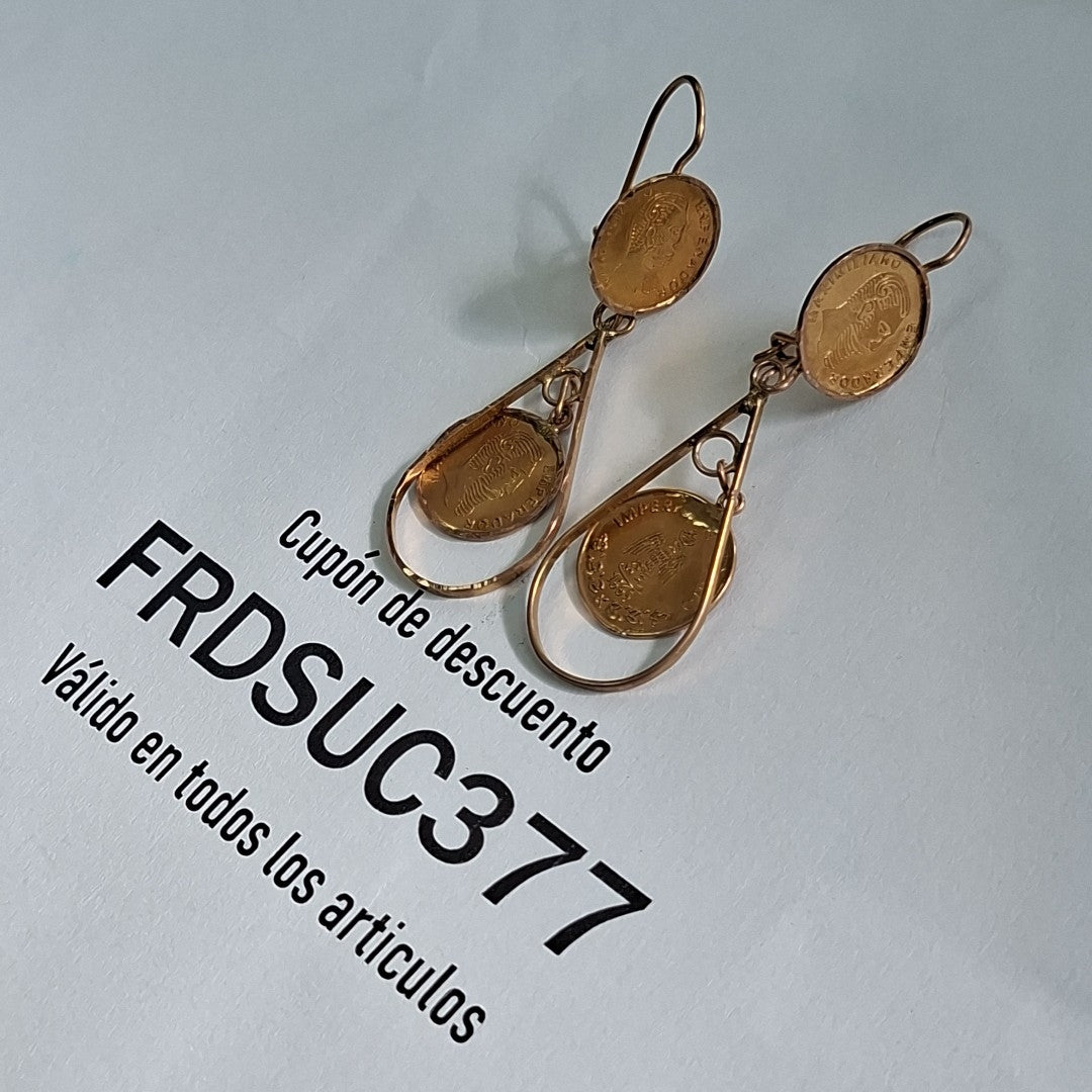 ARETES PAR ORO 10 K 4 GRMS (SEMINUEVO)