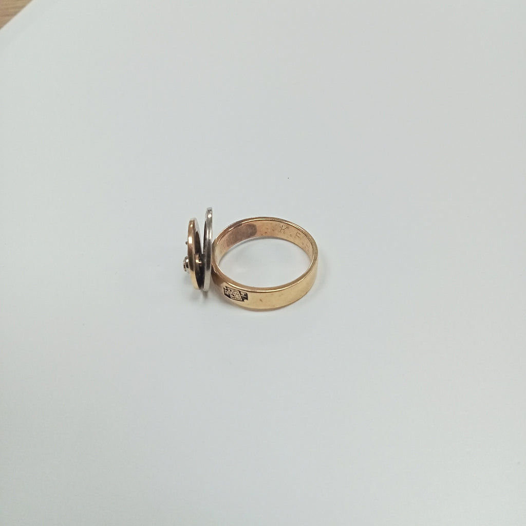 ANILLO DE GRADUACIÓN ORO, ORO COMBINADO 14 K 5.8 GRMS (SEMINUEVO)
