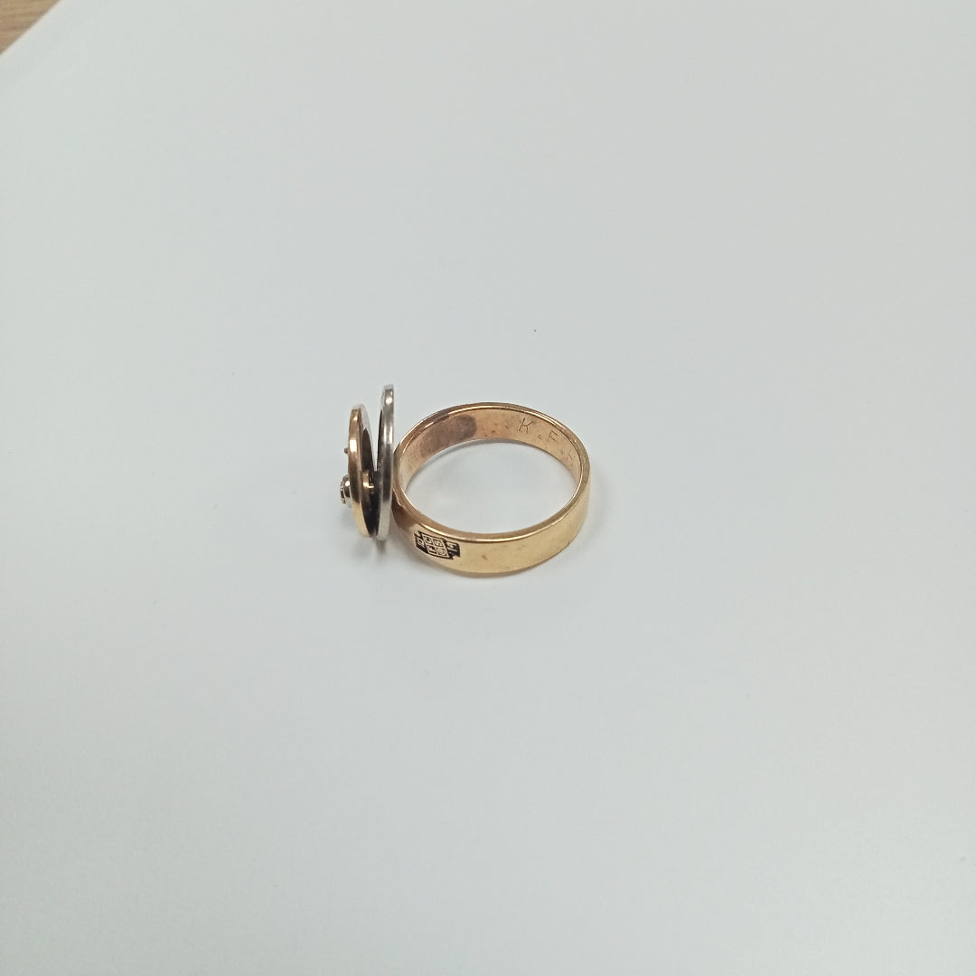 ANILLO DE GRADUACIÓN ORO, ORO COMBINADO 14 K 5.8 GRMS (SEMINUEVO)