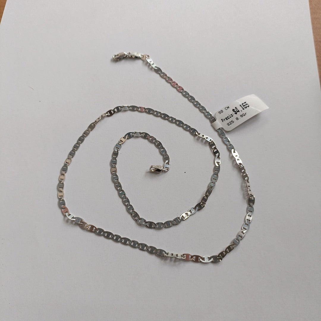 CADENA TEJIDO GUCHI PLATA .925 60 CM 8.8 GR (NUEVO)