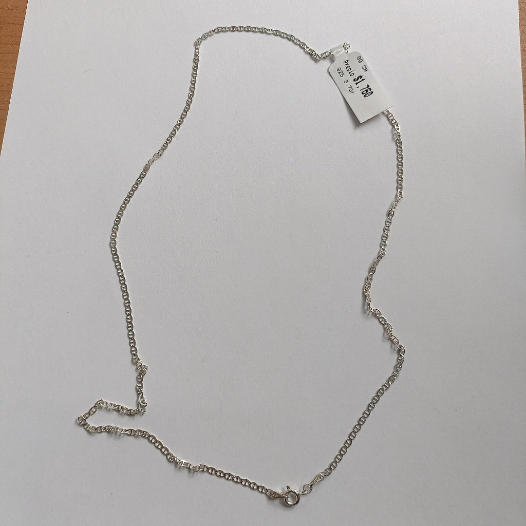 CADENA TEJIDO GUCHI PLATA .925 60 CM 3.7 GR (NUEVO)