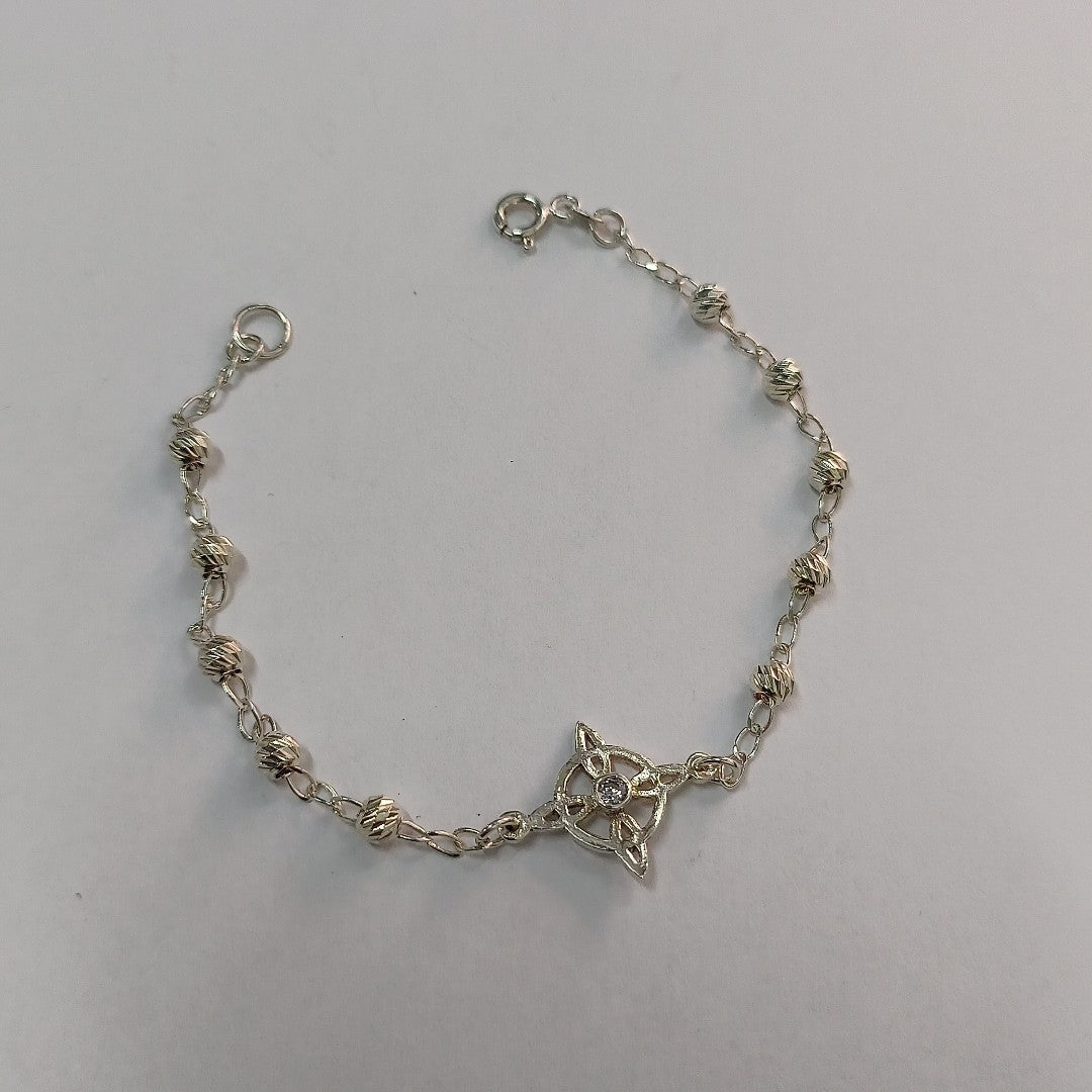 PULSERA TEJIDO ESPECIAL PLATA .925 18 CM 2.9 GR (NUEVO)