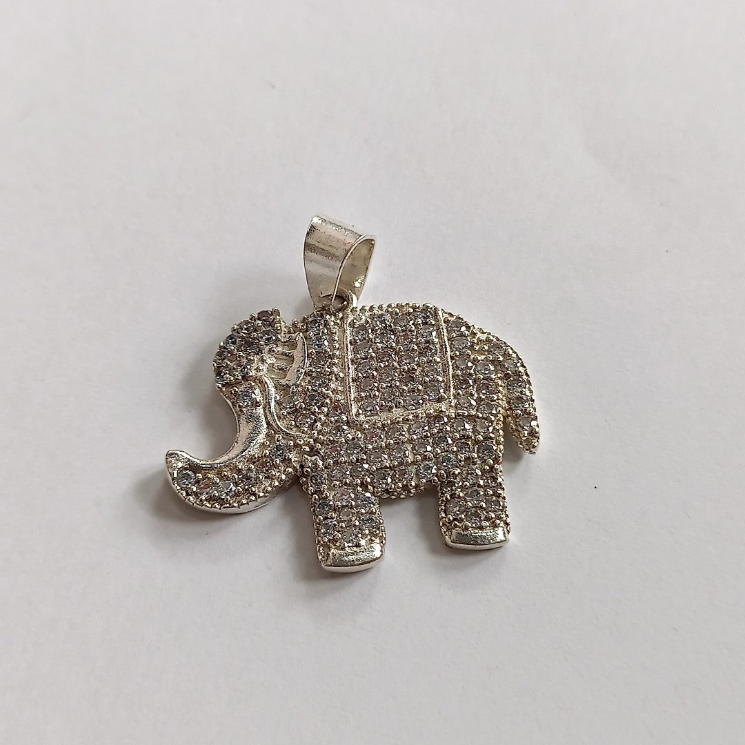 DIJE ELEFANTE C/CIRCONIAS PLATA .925 5.4 GR (NUEVO)