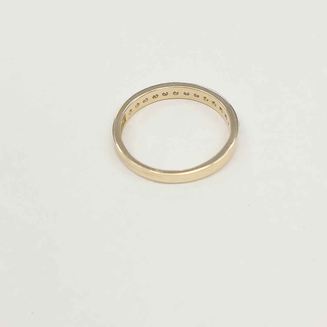 ANILLO ANILLITO C CIRCONIAS 14K 9 TALLA 2.4 GR (NUEVO)