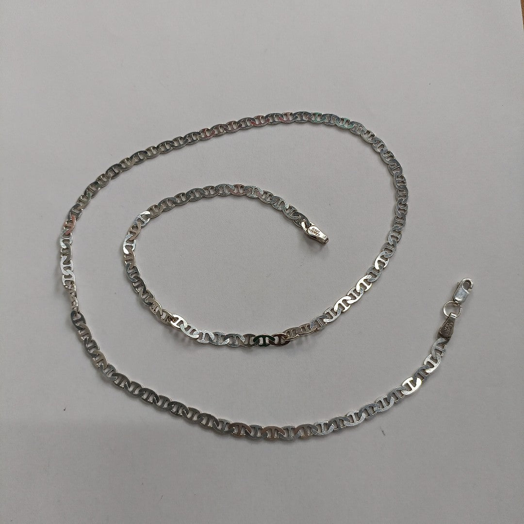 CADENA TEJIDO GUCHI PLATA .925 55 CM 12.6 GR (NUEVO)