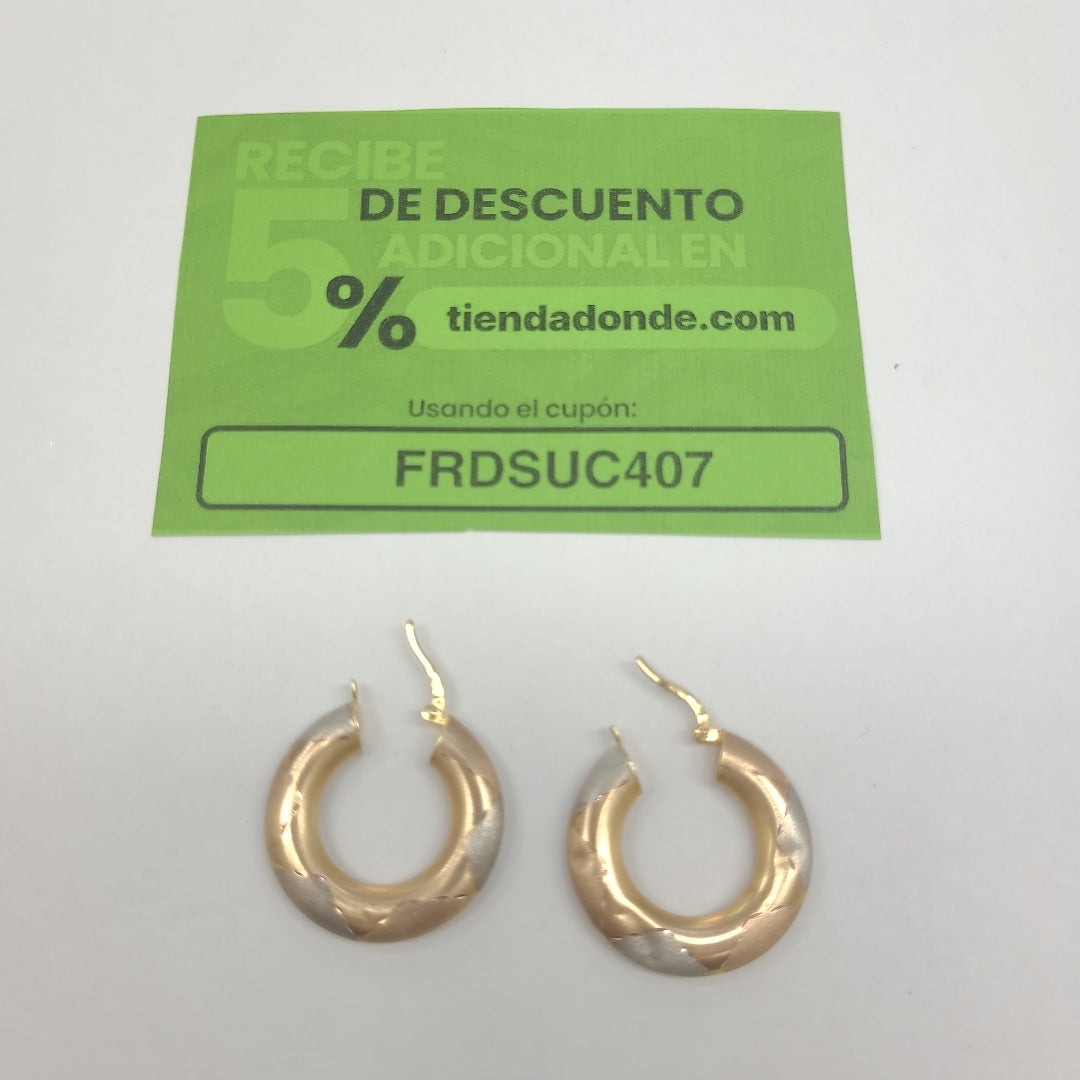 ARRACADAS PAR ORO 14 K 3.6 GRMS (SEMINUEVO)