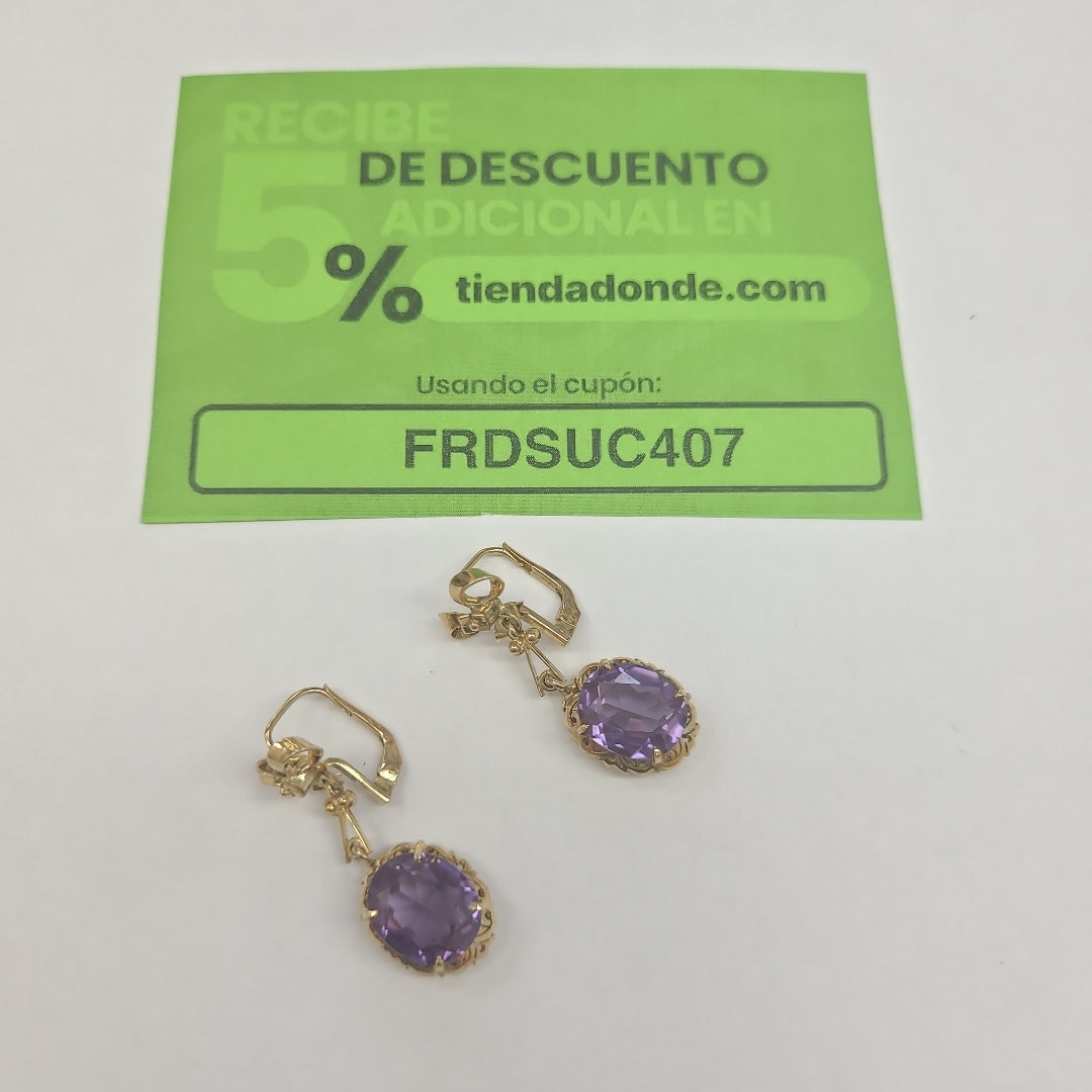 ARETES PAR ORO 14 K 6.8 GRMS (SEMINUEVO)
