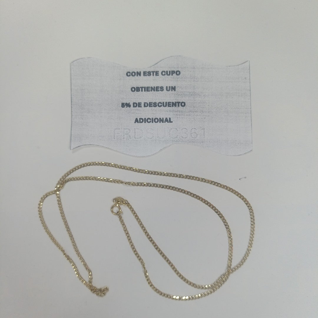 CADENAS TEJIDO BARBADA ORO 10K 60 CM 4.2 GR (NUEVO)