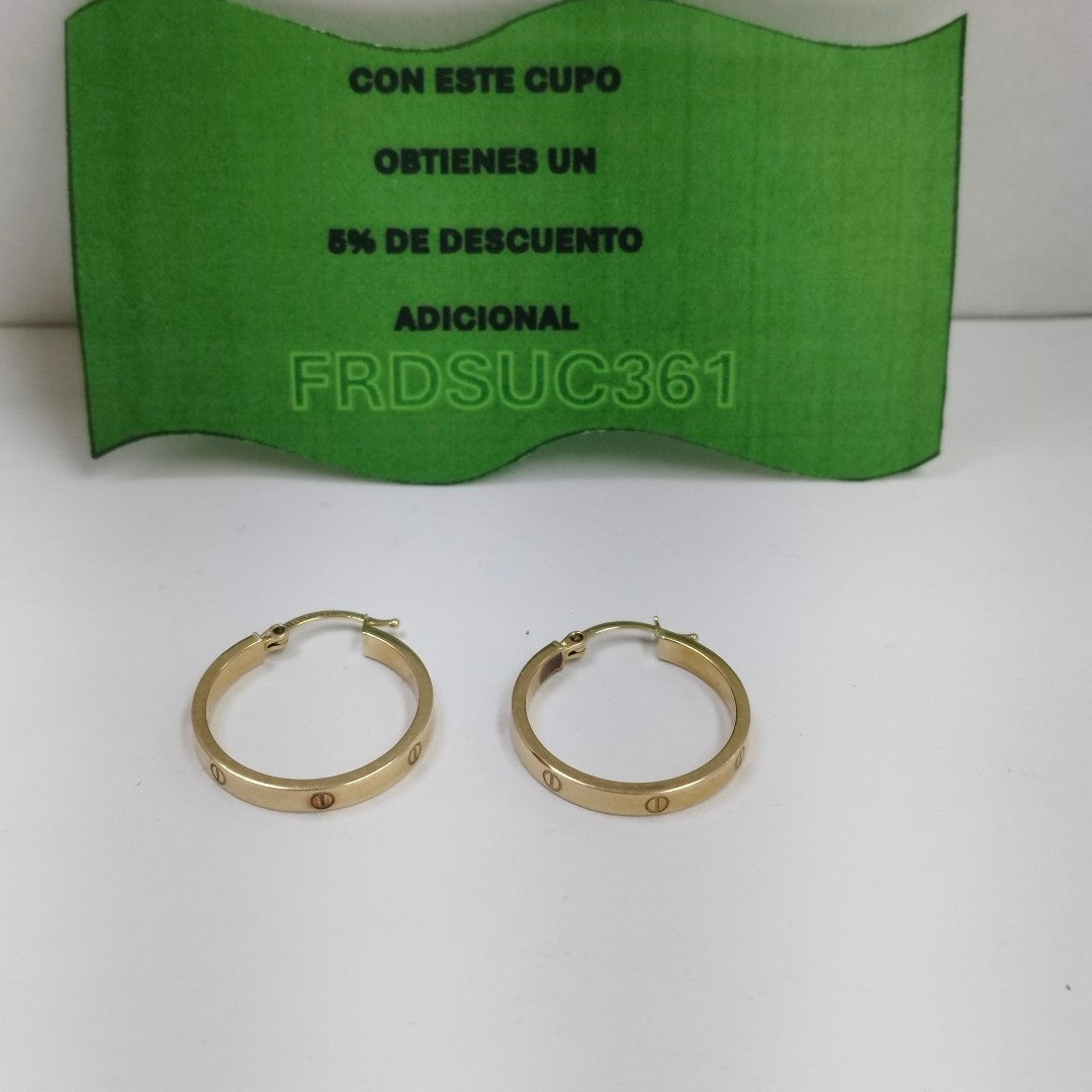 ARRACADAS PAR ORO 14 K 2.7 GRMS (SEMINUEVO)