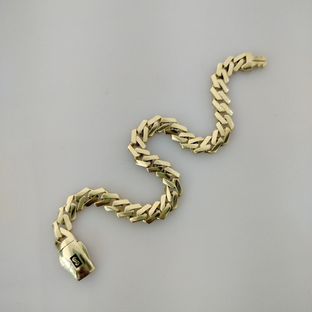 PULSERA CABALLERO MONACO ORO 14K 10.8 (NUEVO)