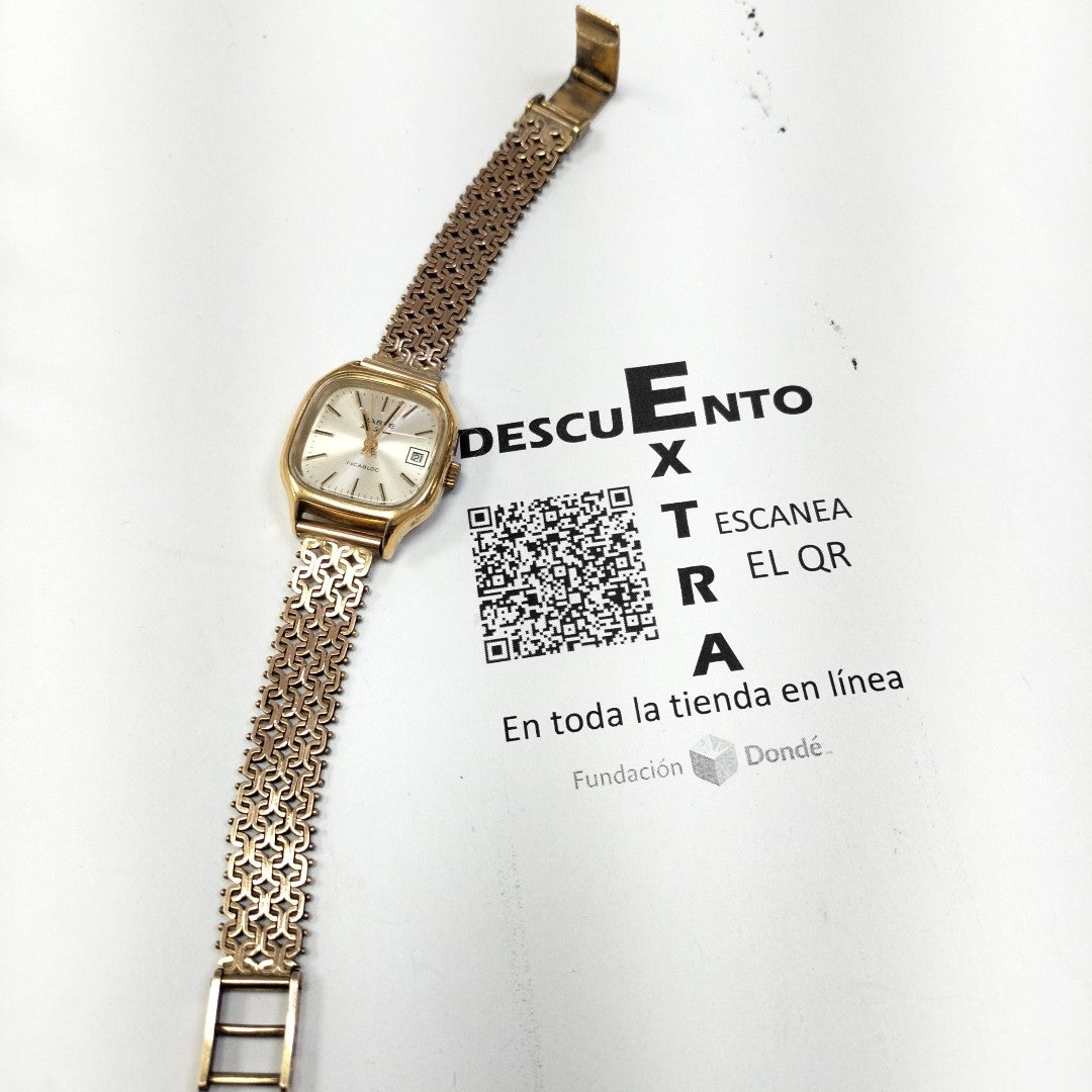 RELOJ CAJA ACERO PULSO ORO ORO 10 K 37 GRMS (SEMINUEVO)