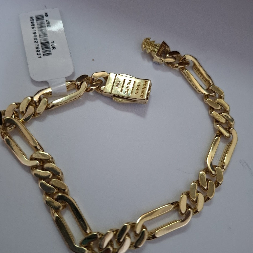 PULSERA CABALLERO MONACO ORO 14K 11.1 (NUEVO)