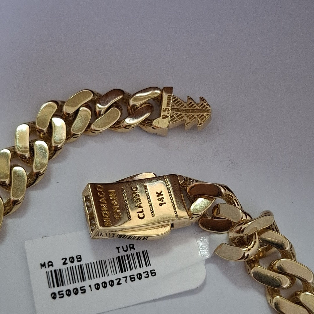 PULSERA CABALLERO MONACO ORO 14K 14.8 (NUEVO)