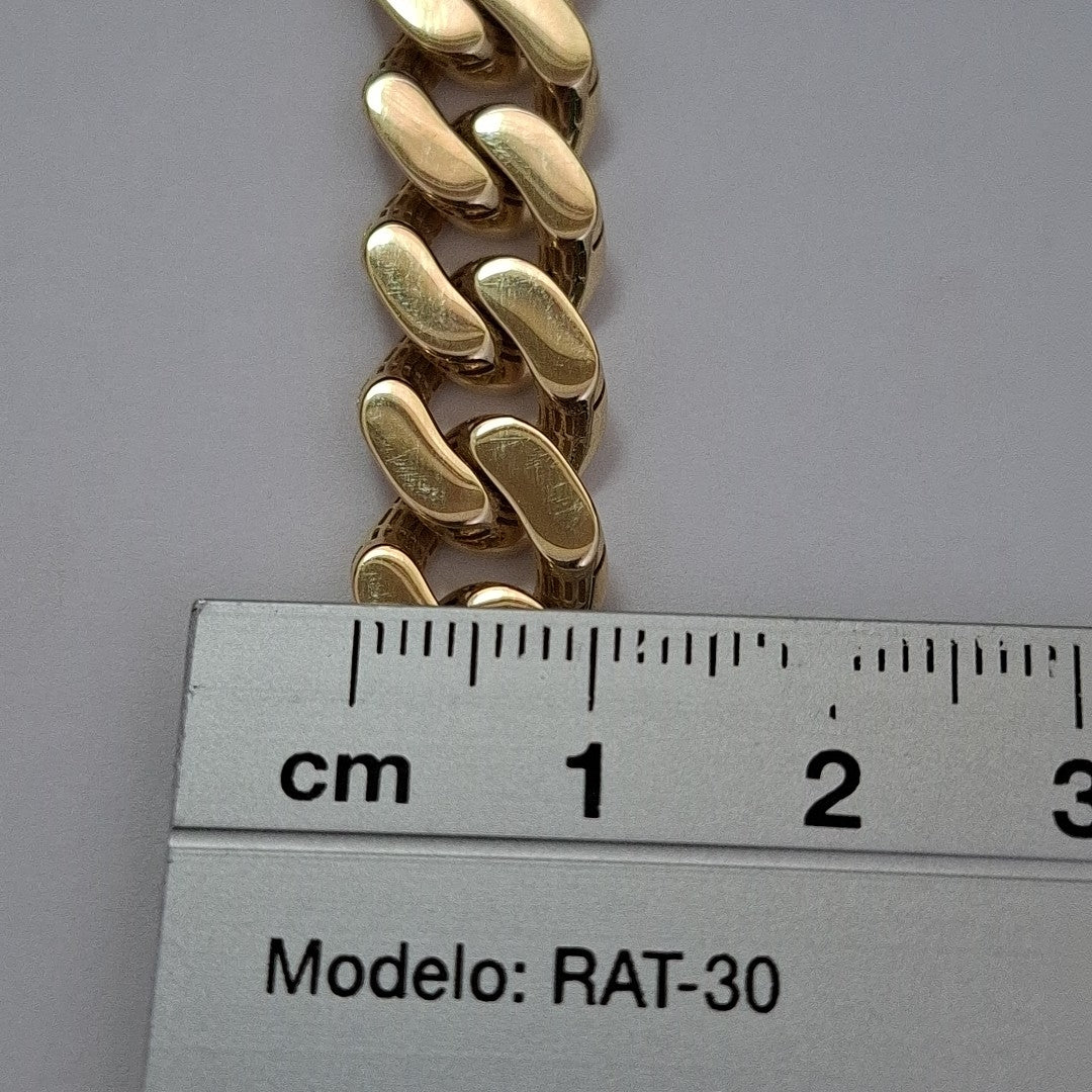 PULSERA CABALLERO MONACO ORO 14K 18.2 (NUEVO)