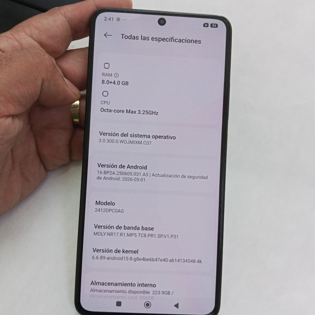 CELULAR XIAOMI POCO X7 PRO 2412DPC0AG (2025) 256 GB 8 GB RAM (SEMINUEVO)