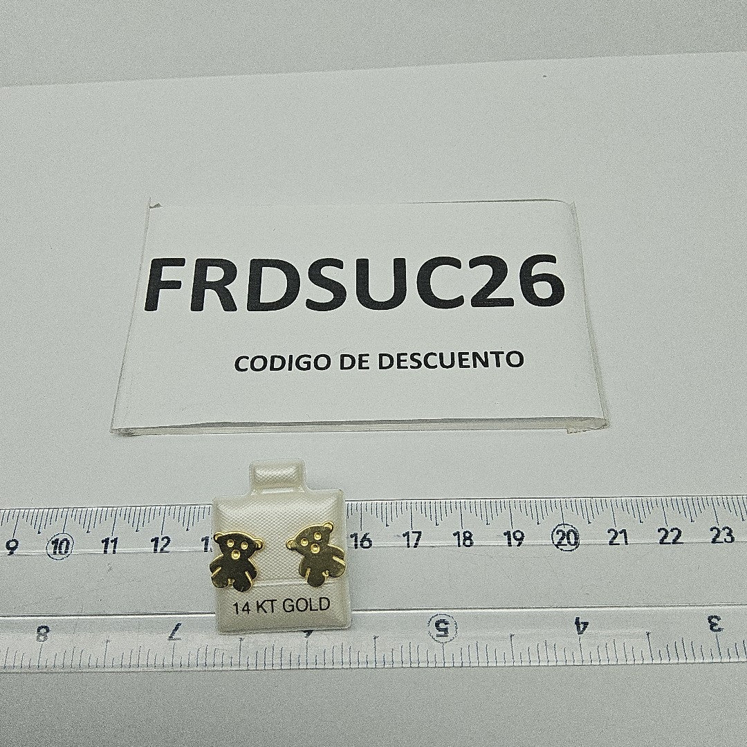 BROQUELES ORO 14K 1.6 (NUEVO)