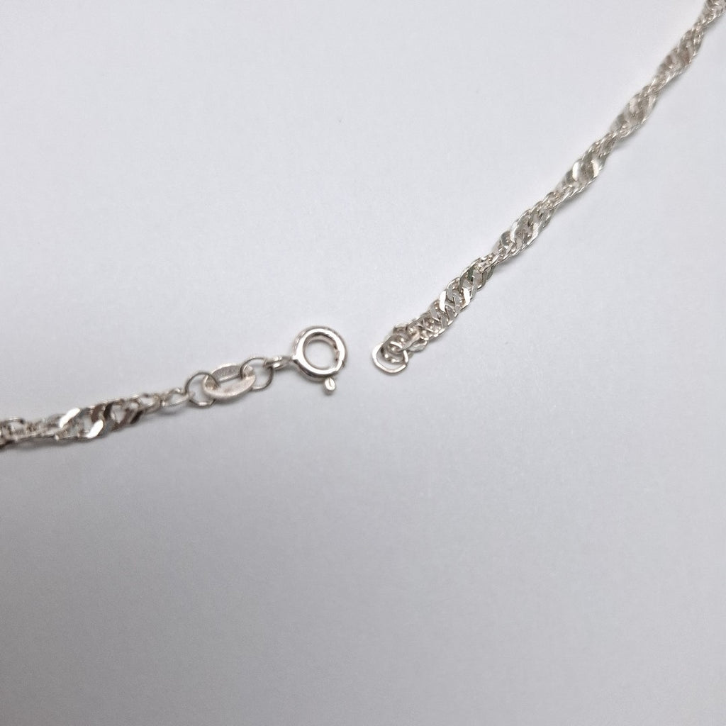 CADENA TEJIDO MEDIO TORZAL PLATA .925 55 CM 6.4 GR (NUEVO)