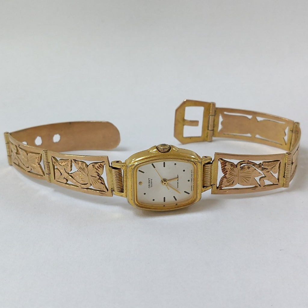 RELOJ CAJA ACERO PULSO ORO ORO 10 K 22.4 GRMS (SEMINUEVO)