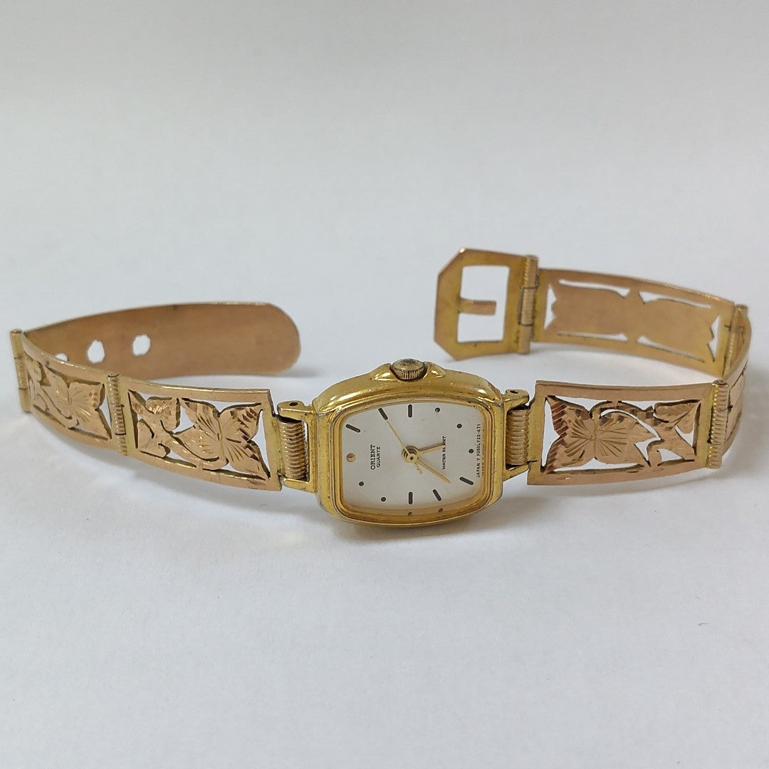 RELOJ CAJA ACERO PULSO ORO ORO 10 K 22.4 GRMS (SEMINUEVO)