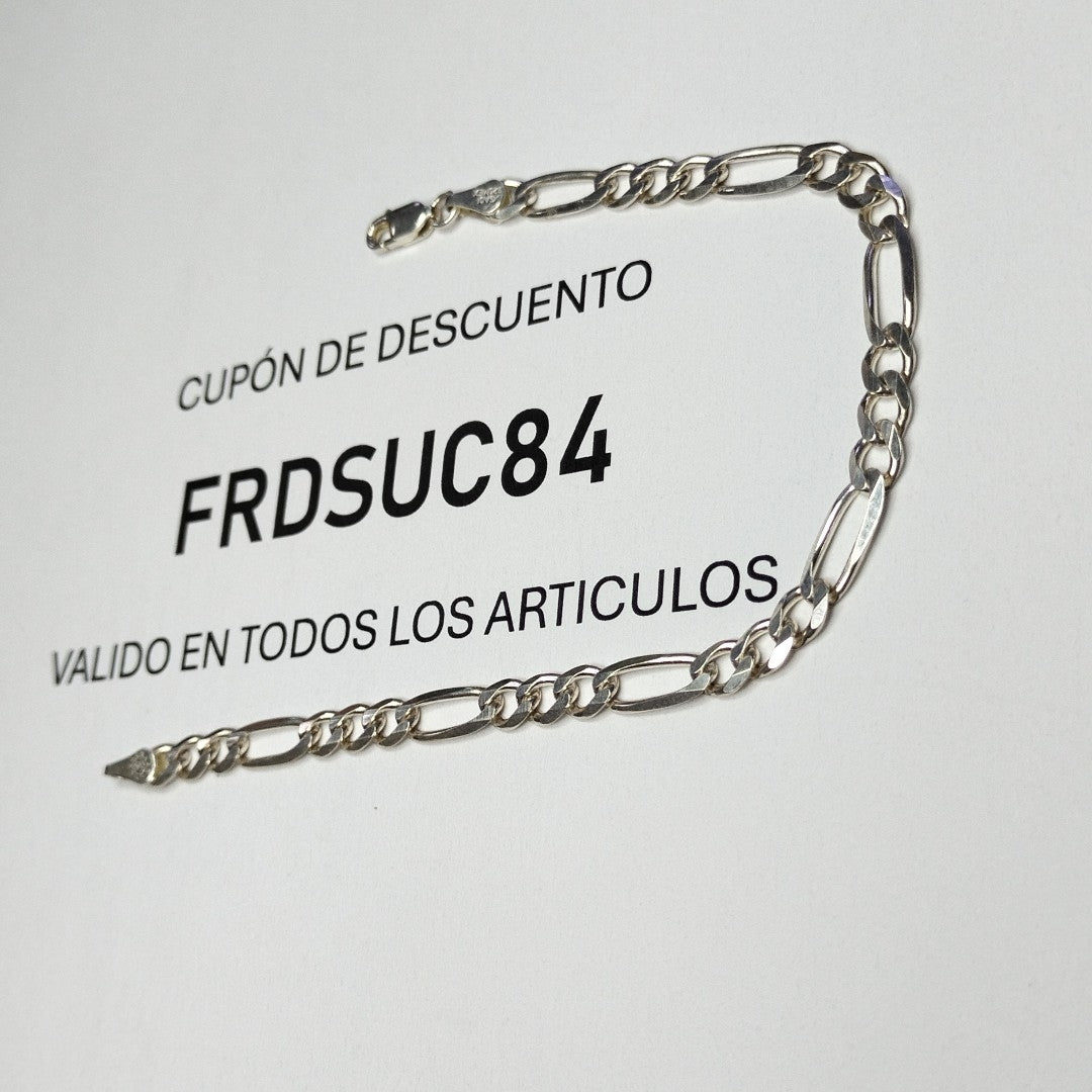 PULSERA 3X1 PLATA .925 18 CM 5.43 GR (NUEVO)
