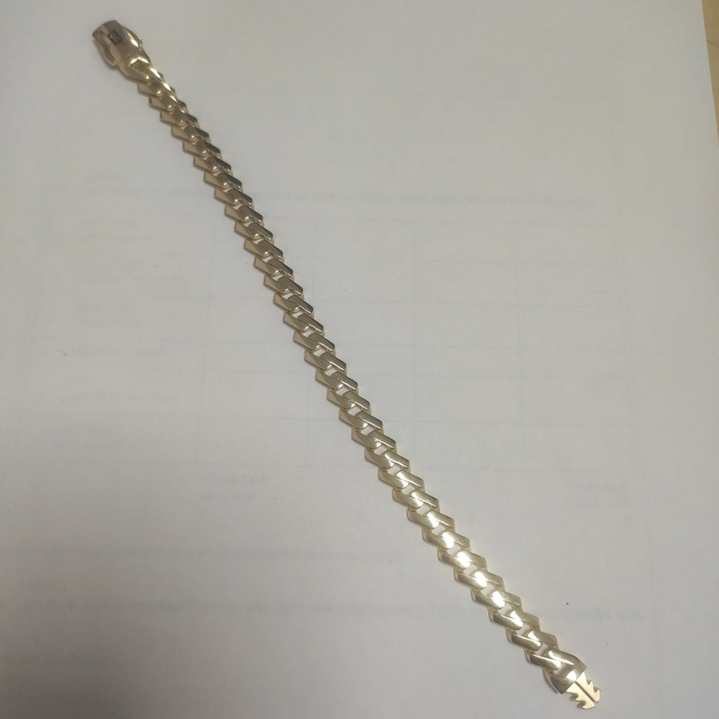 PULSERA CABALLERO MONACO ORO 14K 10.7 (NUEVO)