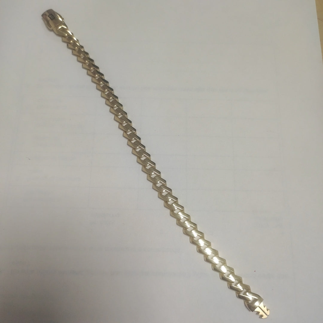 PULSERA CABALLERO MONACO ORO 14K 10.7 (NUEVO)