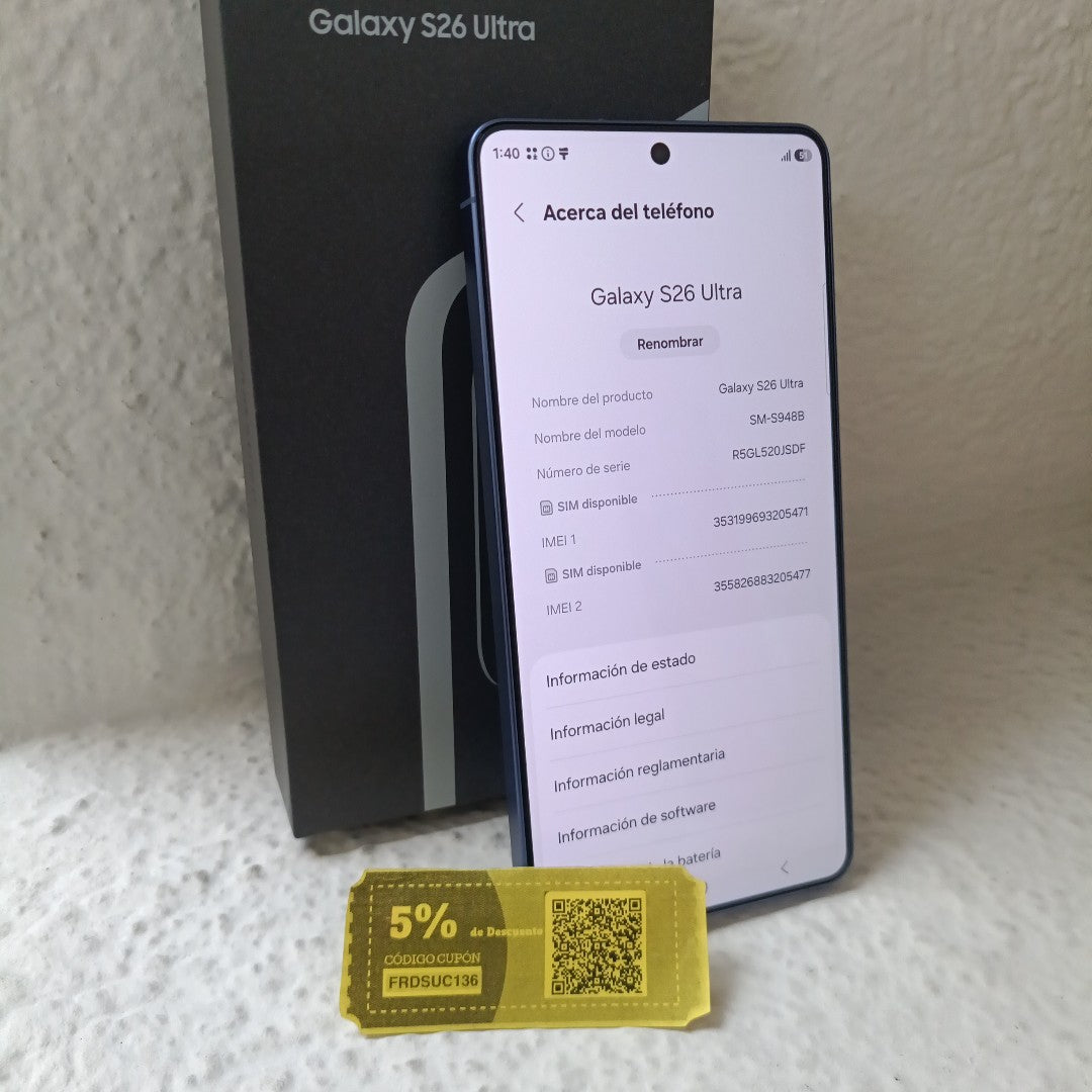 CELULAR SAMSUNG GALAXY S26 ULTRA SM-S948B (2026) 512 GB 12 GB RAM (SEMINUEVO)