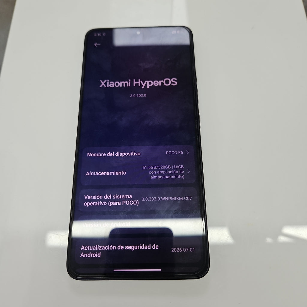 CELULAR XIAOMI POCO F6 24069PC21G 512 GB 12 GB RAM (SEMINUEVO)