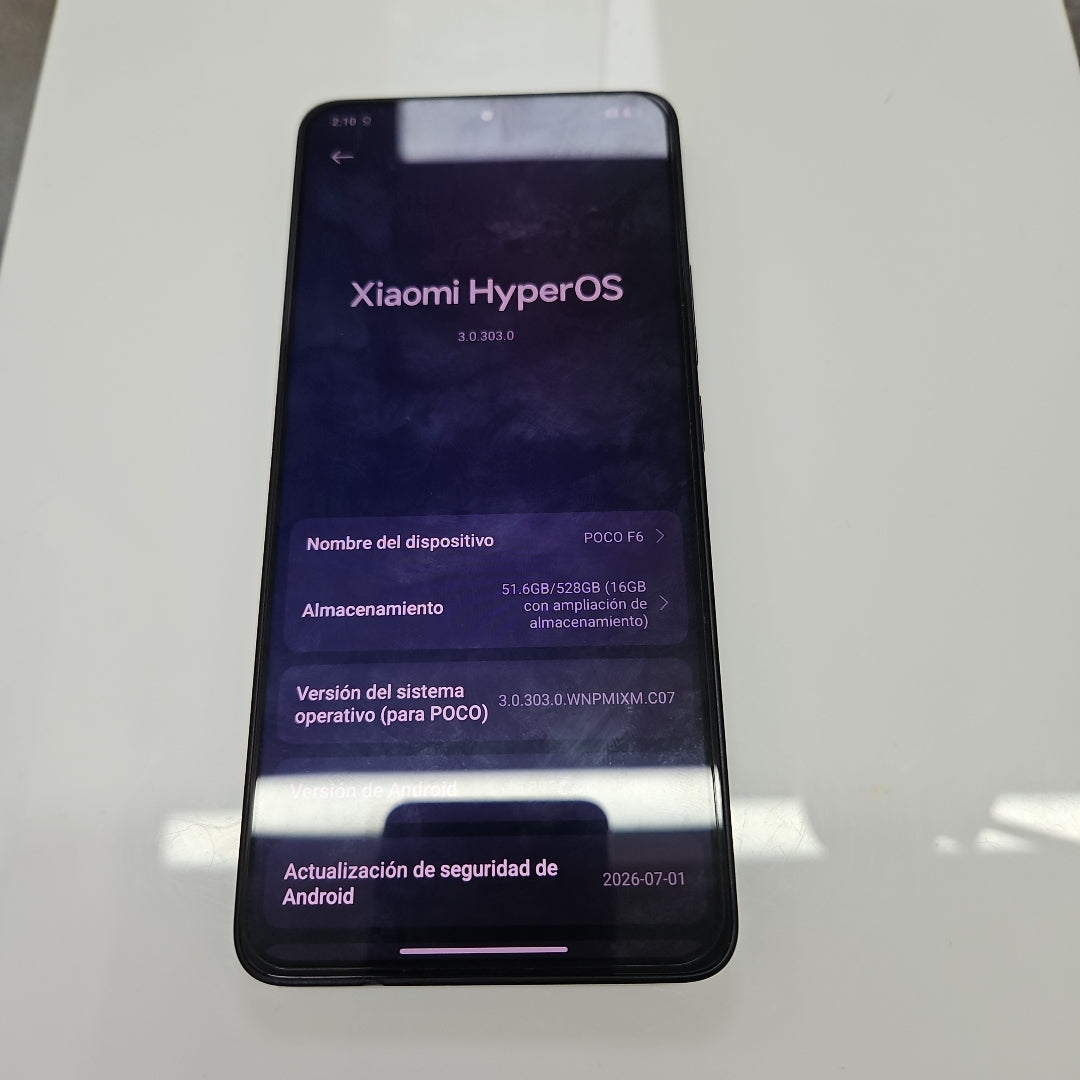 CELULAR XIAOMI POCO F6 24069PC21G 512 GB 12 GB RAM (SEMINUEVO)