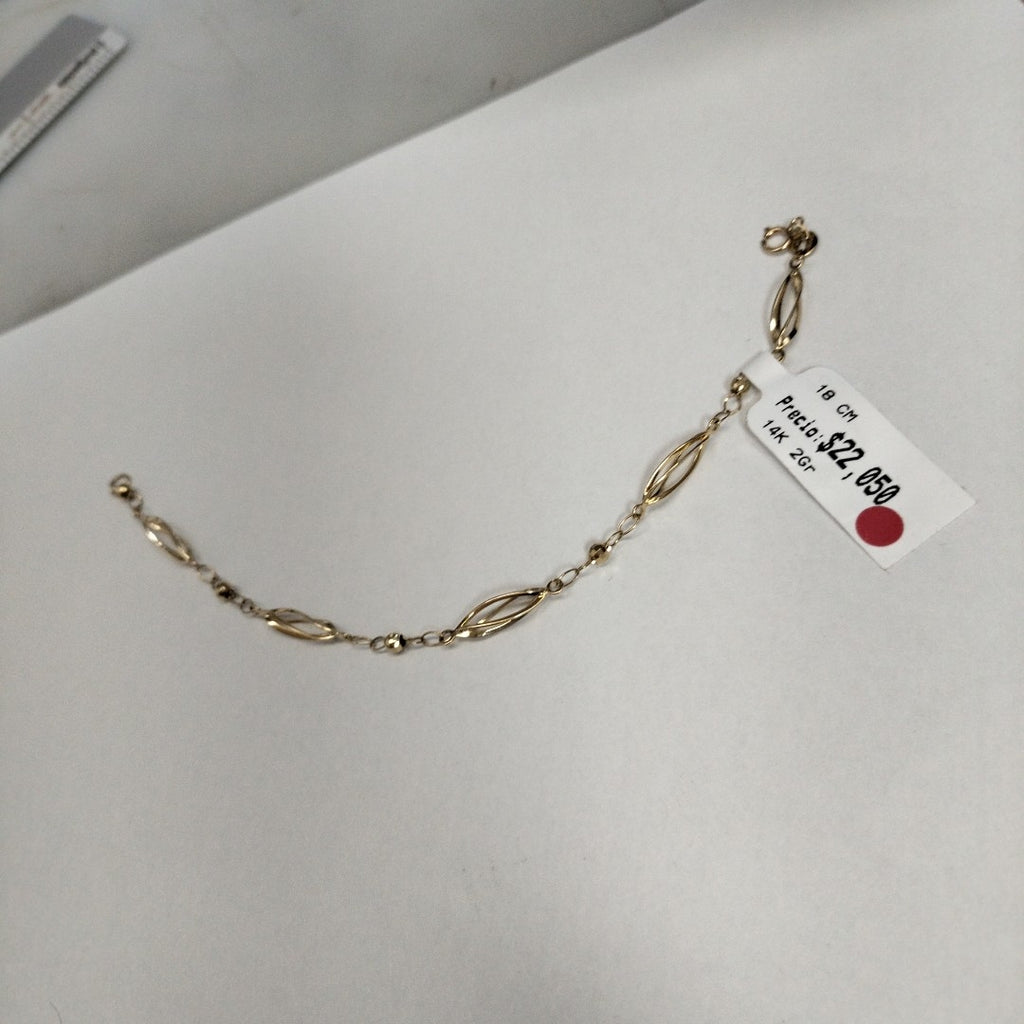 PULSERA ESPECIAL 14K 18 CM 2 GR (NUEVO)