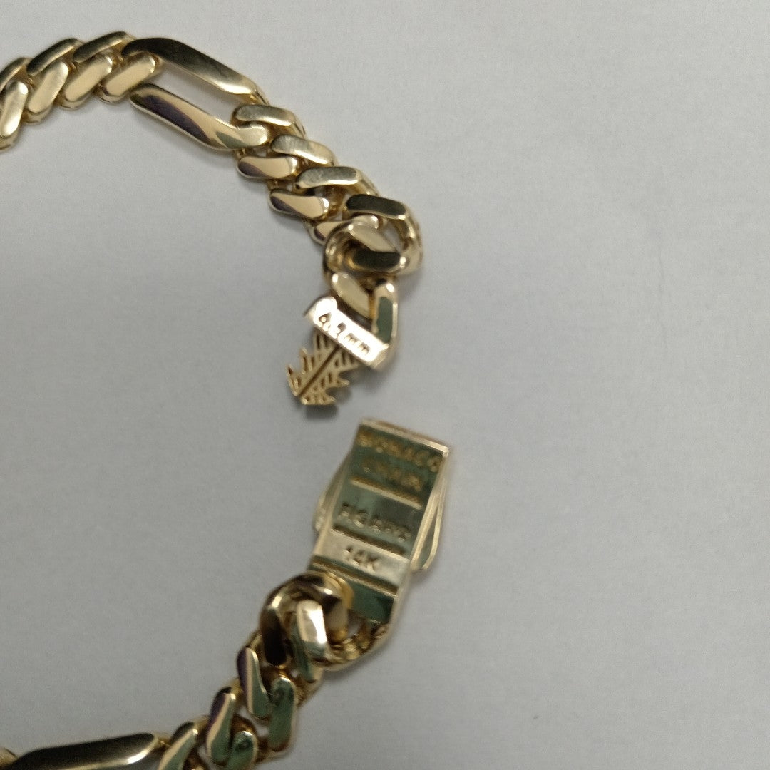 PULSERA MONACO ORO 14K 6.5 (NUEVO)